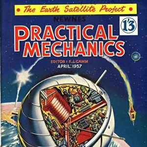 Practical Mechanics 1950s UK visions of the future satellites earth space planets