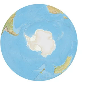 Earth Globe Showing Antarctica