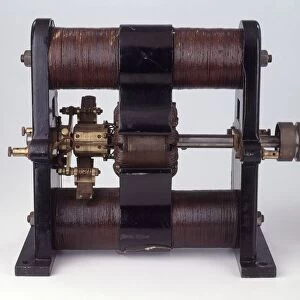 Gramme dynamo, the first practical dynamo, invented in 1870 by Zenobe Theophile Gramme