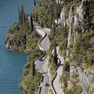 Italy, Lombardy, Lake Garda, Gardesana Occidentale road