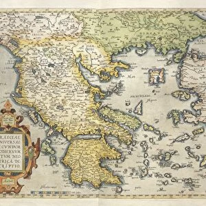 Map of Greece, from Theatrum Orbis Terrarum by Abraham Ortelius, 1528-1598, 1570