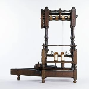 Replica of flyer spinning frame invented by Richard Arkwright, 18th century