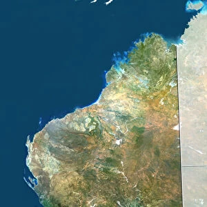 State of Western Australia, Australia, True Colour Satellite Image