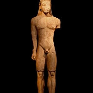 Statue of kouros, Naxian marble, from Sounion