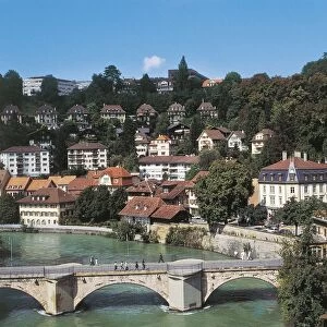 Switzerland, Bern (Berne), View from Nydegg Bridge