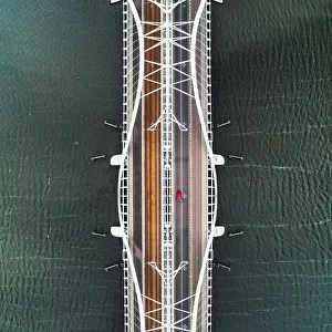 Aerial shot of Enneus Heerma bridge, Netherlands