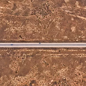 Aerial View of Eyre Highway - Nullarbor Plain, South Australia