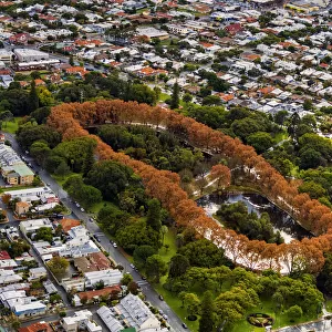 Aerial view over Hyde Park - Perth, Western Australia