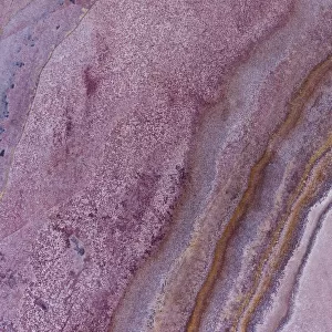 Aerial view looking down onto colourful Sandstone slabs - Colourful Textured Abstract