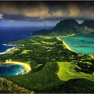 Areial view from near Mount Eliza on Lord Howe Island