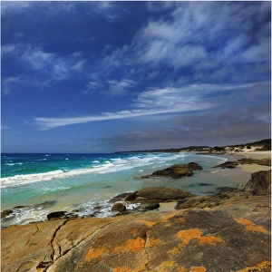 The coastline at Black Point on King Island, Bass Strait, Tasmania, Australia