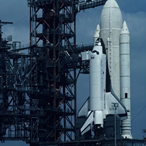 Columbia Space shuttle preparing for launch