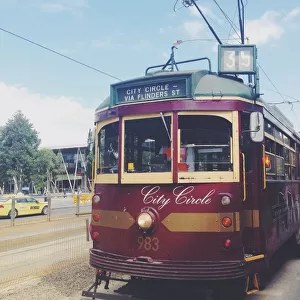 Electric tram in Melbourne, Australia