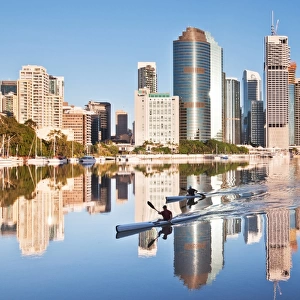 Kayakers in Brisbane river