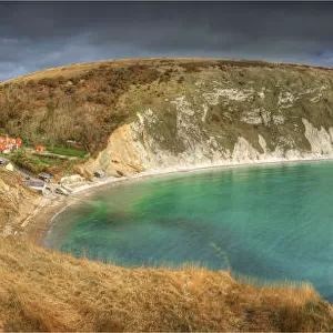 Lulworth cove, on the Jurassic coastline of Dorset, England, United Kingdom