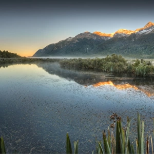 Mirror lakes, South Island, New Zealand