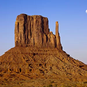 Monument Valley at Sunset with Moon
