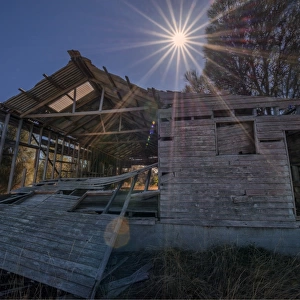 Old and abandoned shed at Wybalenna, Flinders Island, Bass Strait, Tasmania, Australia