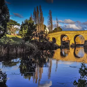 The old Richmond Bridge at Dusk, southern Tasmania