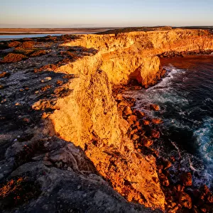 Sandstone cliffs at Sheringa. South Australia