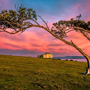 Sunrise in Darlington, an old convict town at Tasmanian Maria Island
