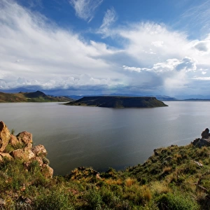 View of Lake Umayo (Laguna Umayo) From Sillustani, Atuncolla District of the Puno Region, Peru, South America