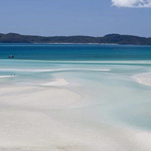 White silica sand beach, Hill Inlet, Tounge Point, Whitsunday Island, Whitsunday Islands, Queensland, Australia