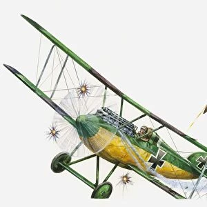 20th century, aeroplane, aggression, conflict, day, fokker, horizontal, military