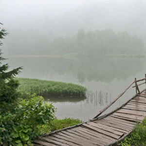 artvin, borcka, bridge, built structure, color image, day, fog, karagol, landscape