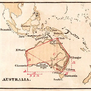Australia study map 1867