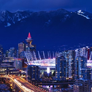 City view with BC Place Stadium