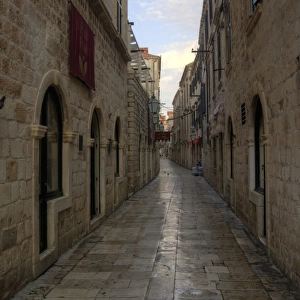 Dubrovnik old town narrow empty street