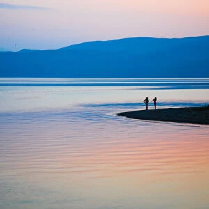 Girl at Sunset on the Ohrid Lake