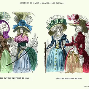 History of Fashion, Womens French Costumes 18th Century