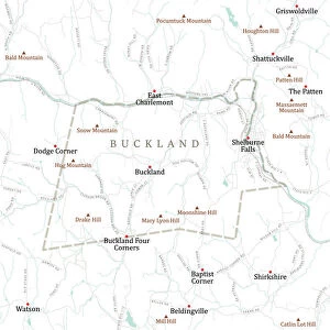 MA Franklin Buckland Vector Road Map