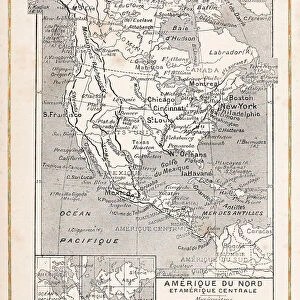 Map of Northamerica 1888