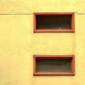 Red Framed Windows