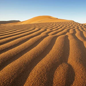 Red Sand Dunes landscape scene in Sossusvlei, Namib-Naukluft National Park, Namibia