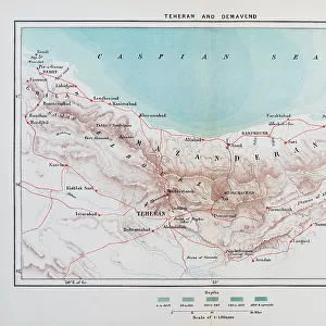 Teheran and Demavend Map 1898