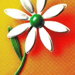 White and Green Flower