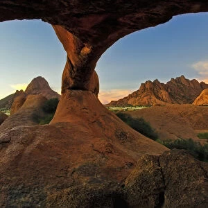 Two Windows To One World - Landscape photo of the Natural rock arch at Spitzkoppe in the Erongo region of Namibia