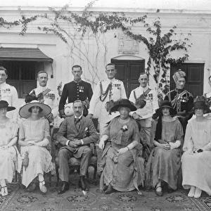 The Lord and Lady Goschen and family with staff. 10 May 1924