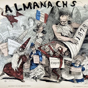 Advertising poster for the Almanach Mathieu de la Drome 1878 - by Bertal, 19th century