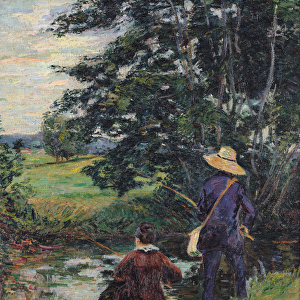 The Anglers, c. 1885 (oil on canvas)