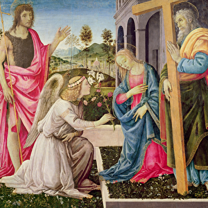 Annunciation with St. Joseph and St. John the Baptist, c. 1485 (tempera on panel)