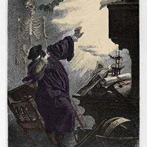 Apparition de Mephistopheles (Mephisto) a Faust Illustration de "Faust"