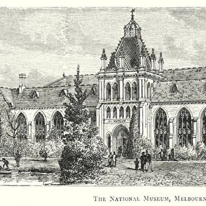 Australia: The National Museum, Melbourne (engraving)