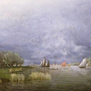Banks of the Loire in Spring, Storm Effect, 1857 (oil on canvas)