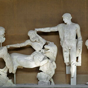 Battle between the Centaurs and the Lapithes, in the center is Apollo