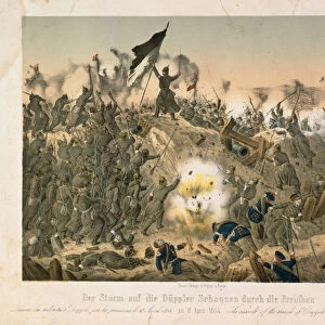 The Battle of Dybboel in the Second Schleswig War, on 18 April 1864